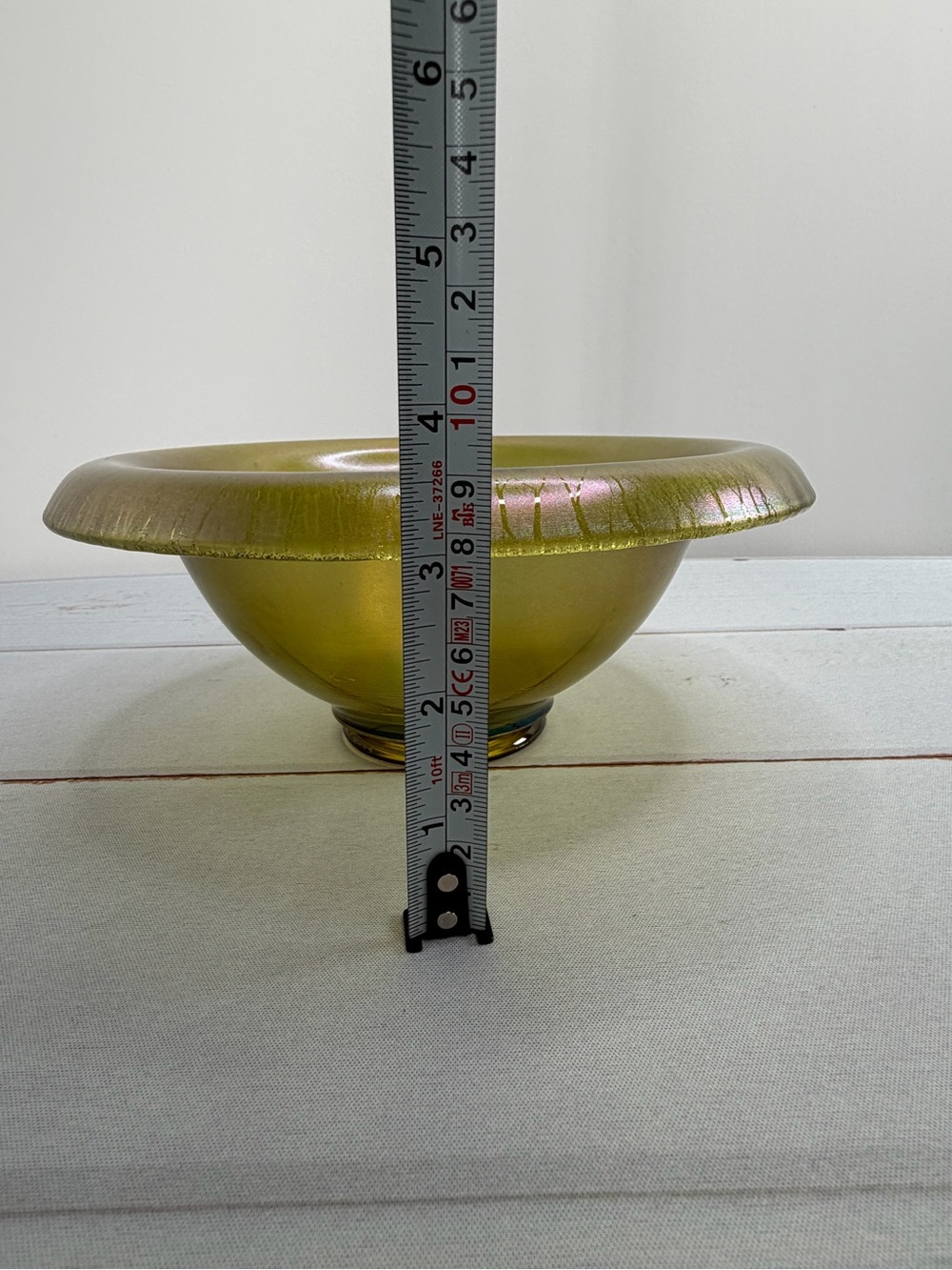 Antique c. 1920s H. Northwood & Co. No. 659 "Russet" Stretch Glass Console Bowl - Picture 13 of 14